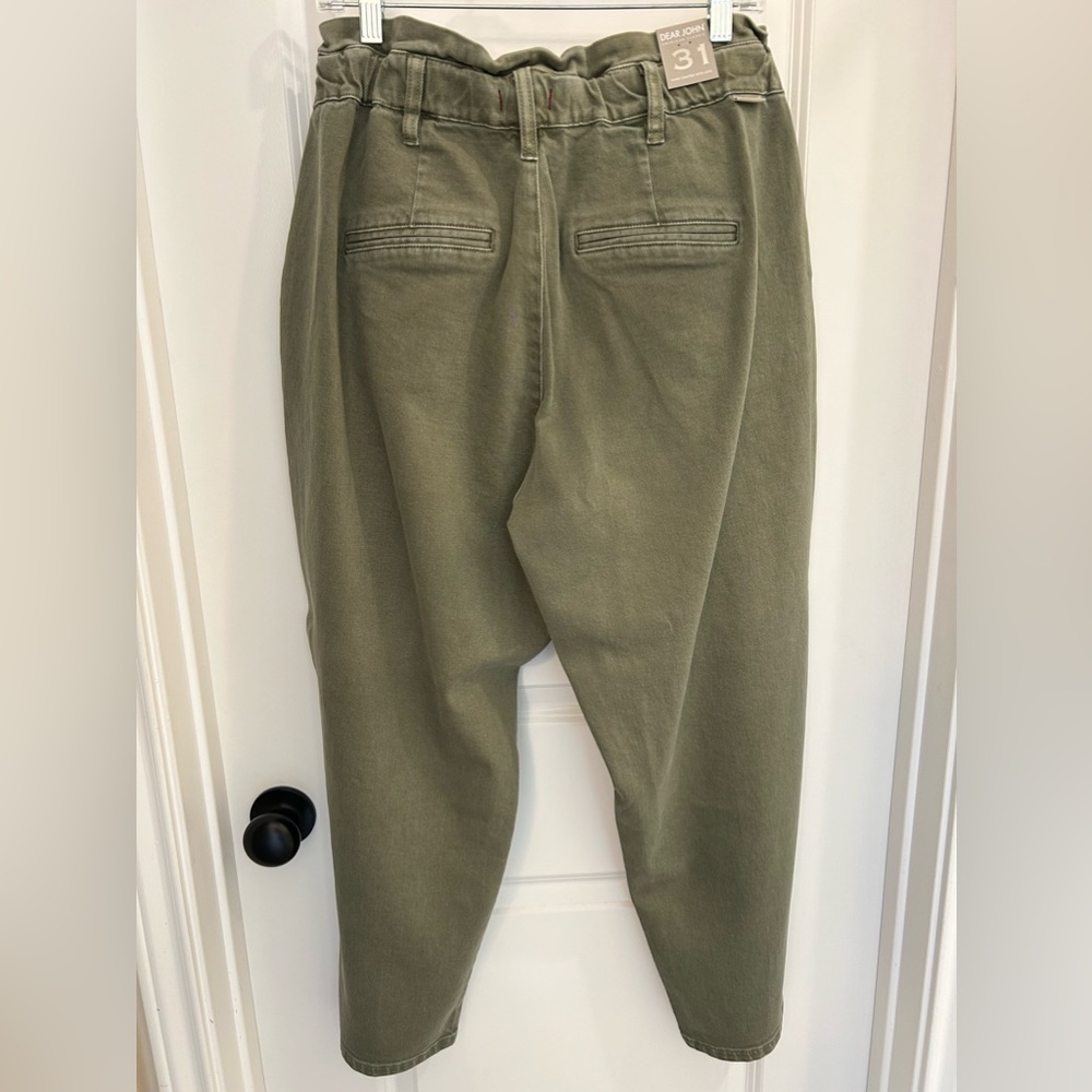 Women’s Dear John SUPER HIGH RISE NOAH PALMER GREEN Straight Leg Pant size  31 - Picture 4 of 7